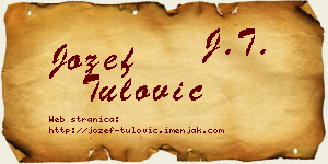 Jožef Tulović vizit kartica